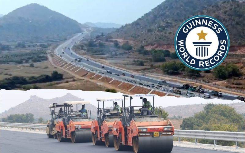  این ایچ اے آئی:6 دنوں میں 52 کلومیٹر سڑک کی تعمیر۔ 4 گنیز ورلڈ ریکارڈ 